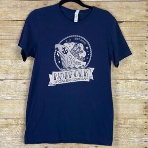 NORFOLK GROWLER COMPANY CASUAL CLASSIC EVERYDAY WEAR UNIQUE NAVAL SHIP T SZ. MED
